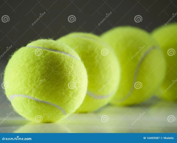 Tennis racket balls isolated row yellow exercising objects